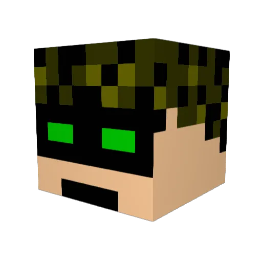 Dword Minecraft avatar head, 3D render