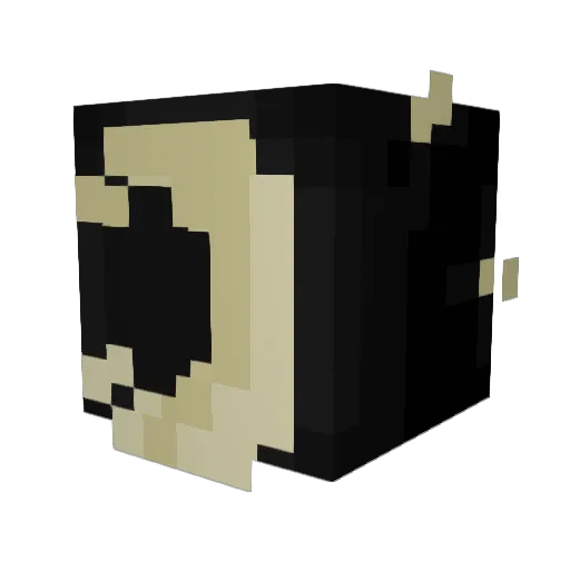 Dworking Minecraft avatar head, 3D render