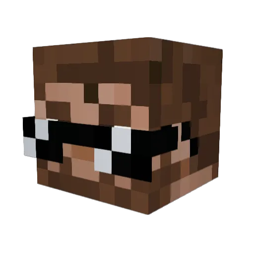 Dworphen Minecraft avatar head, 3D render