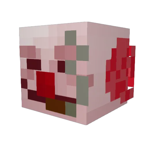 Dwucks Minecraft avatar head, 3D render