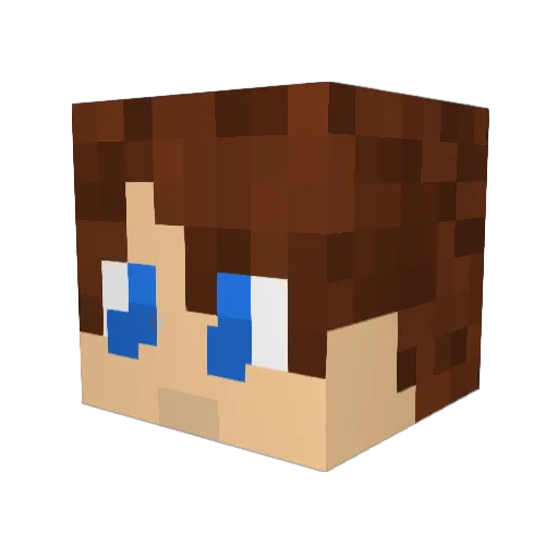 Dxcavator Minecraft avatar head, 3D render