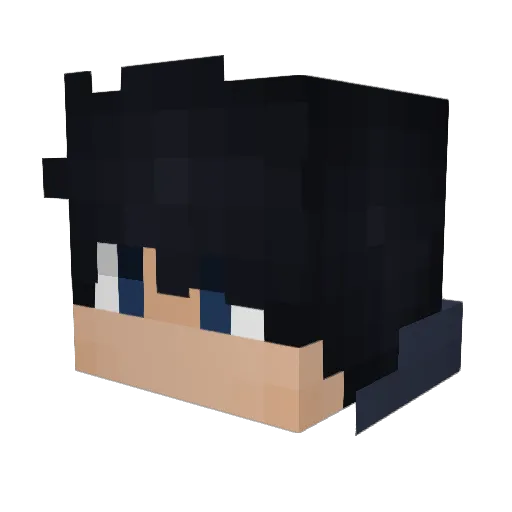 DxceGG Minecraft avatar head, 3D render