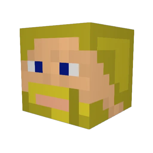 Dxcentt Minecraft avatar head, 3D render