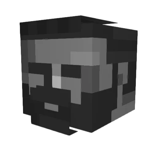 Dxcgff Minecraft avatar head, 3D render