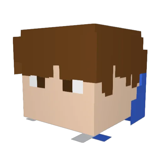 Dxijo Minecraft avatar head, 3D render