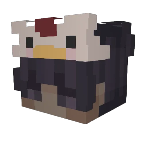 Dxmians Minecraft avatar head, 3D render