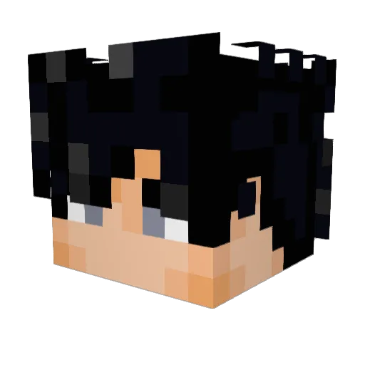 Dxnih Minecraft avatar head, 3D render