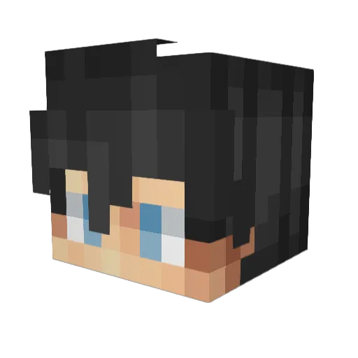 DxntCry Minecraft avatar head, 3D render