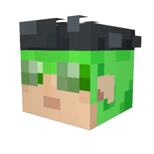 Dxnzy_ Minecraft avatar head, 3D render