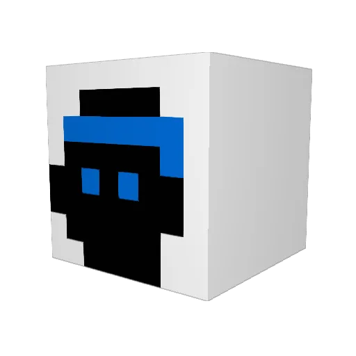 Dxrk214 Minecraft avatar head, 3D render