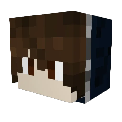 DxrkBoy Minecraft avatar head, 3D render