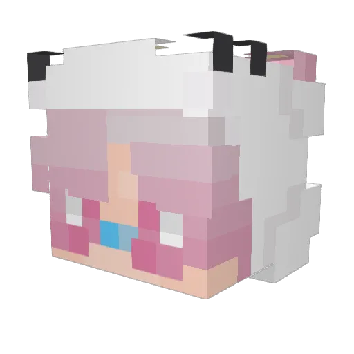DxrkFX Minecraft avatar head, 3D render