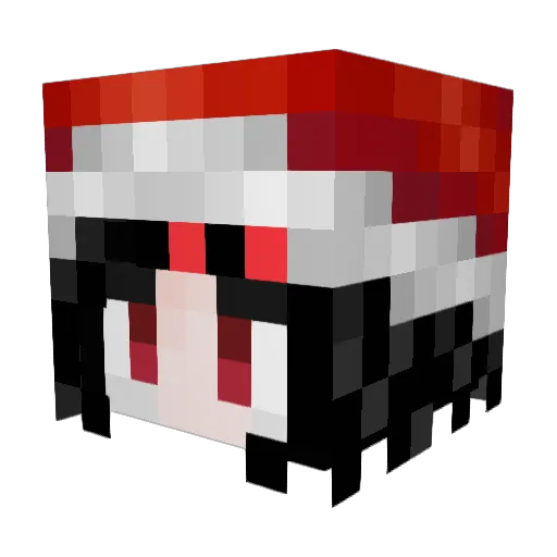 DxrkGod Minecraft avatar head, 3D render