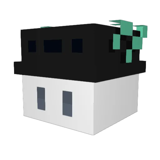 Dxrkh Minecraft avatar head, 3D render