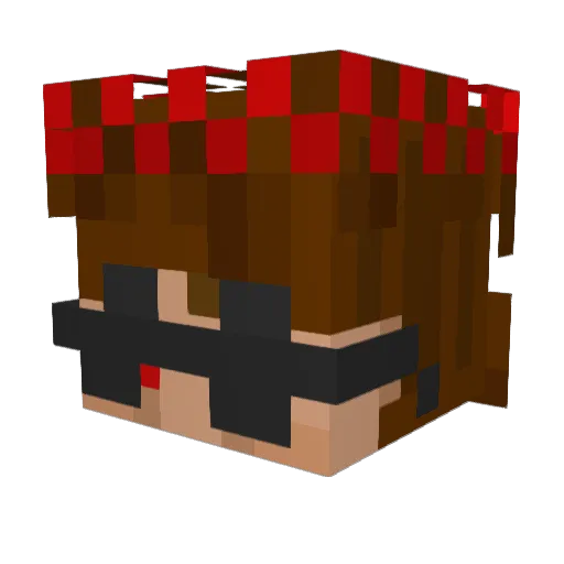 Dxrkncss Minecraft avatar head, 3D render