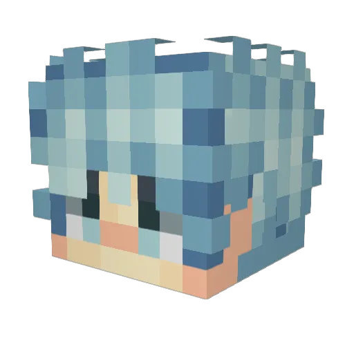 DxrnzX Minecraft avatar head, 3D render