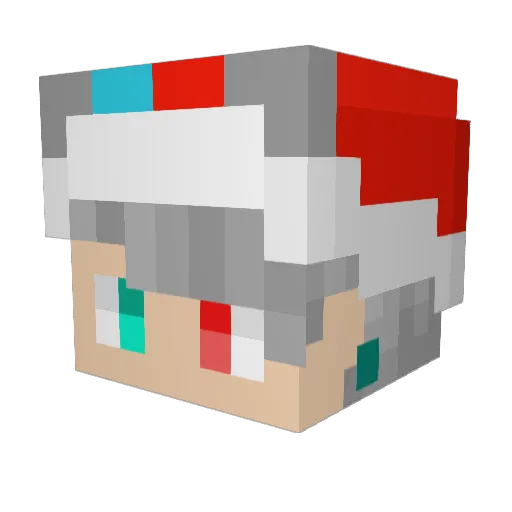 Dxvi107 Minecraft avatar head, 3D render
