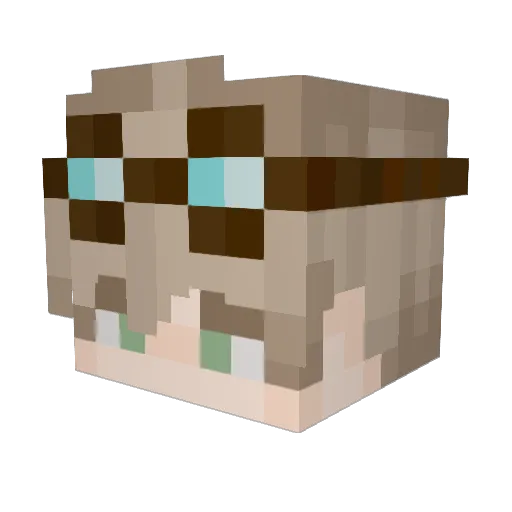 Dxviiwts Minecraft avatar head, 3D render