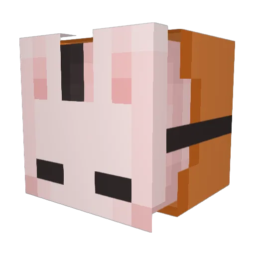 Dxvillish Minecraft avatar head, 3D render