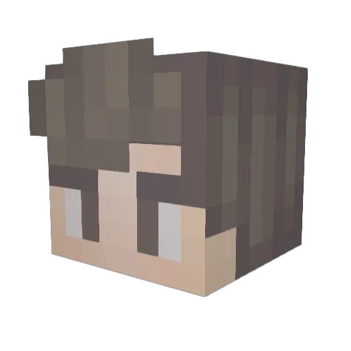 Dxvon Minecraft avatar head, 3D render