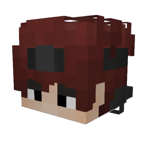 Dxxdlyy Minecraft avatar head, 3D render