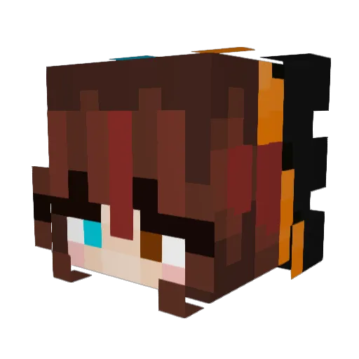 Dxxvvyy Minecraft avatar head, 3D render