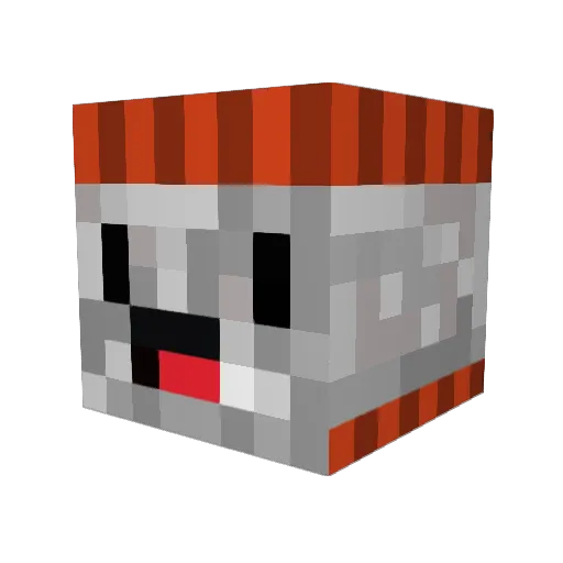 Dxynamo Minecraft avatar head, 3D render