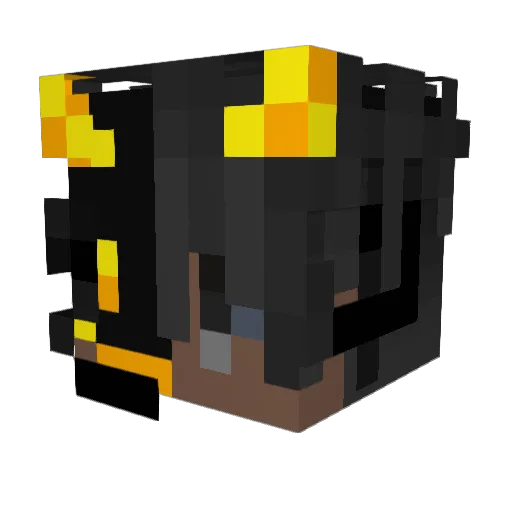 DyFlash Minecraft avatar head, 3D render