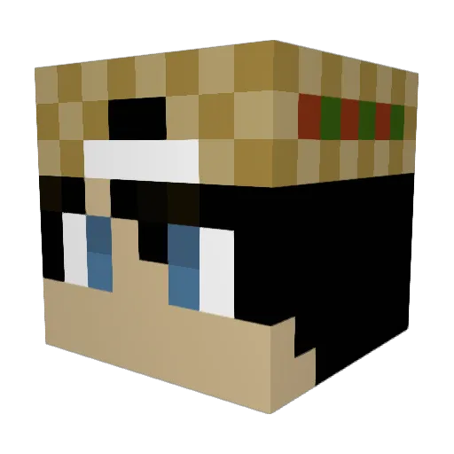 DyJCraft Minecraft avatar head, 3D render