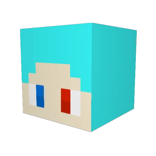 DyLaNoobi Minecraft avatar head, 3D render