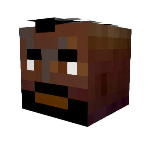 DyNaPvP Minecraft avatar head, 3D render
