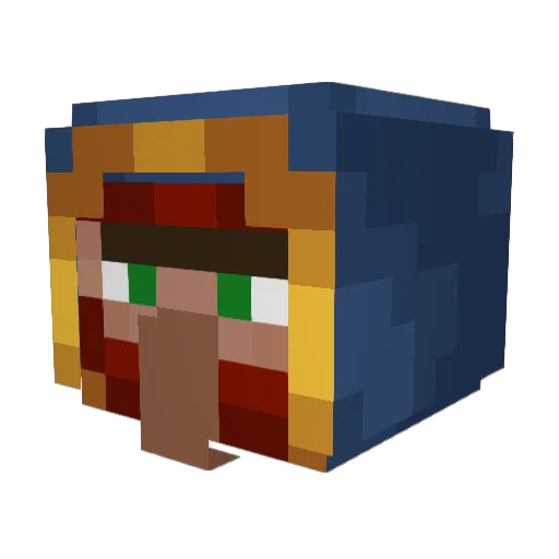 DyS4 Minecraft avatar head, 3D render