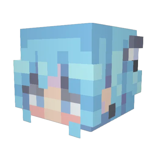 DyaMAZ Minecraft avatar head, 3D render