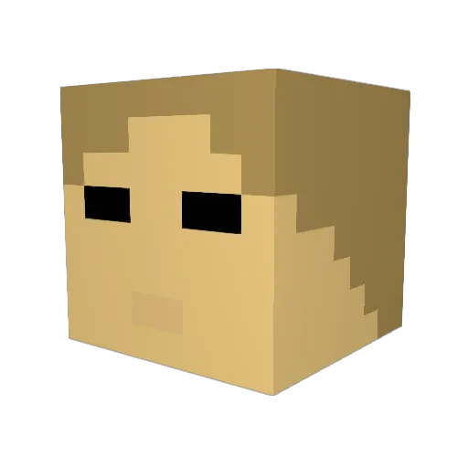 Dyabal1sack Minecraft avatar head, 3D render