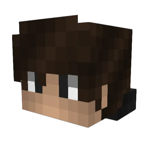 Dyah Minecraft avatar head, 3D render