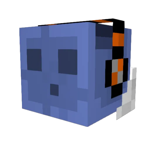 Dyamo_ Minecraft avatar head, 3D render