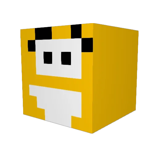 Dybovichek Minecraft avatar head, 3D render