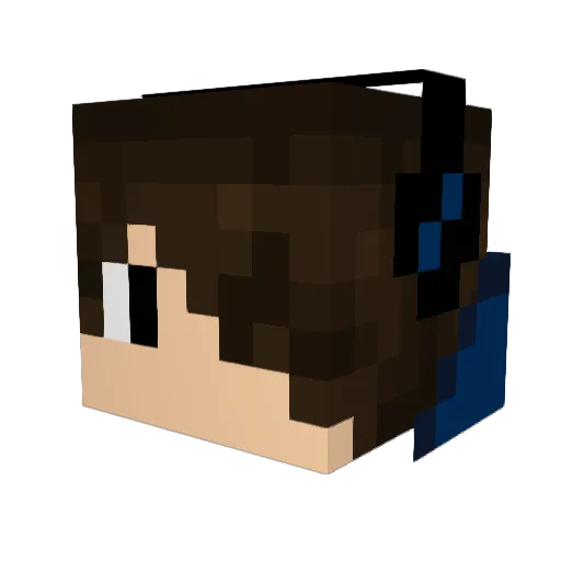 Dybsjord02 Minecraft avatar head, 3D render