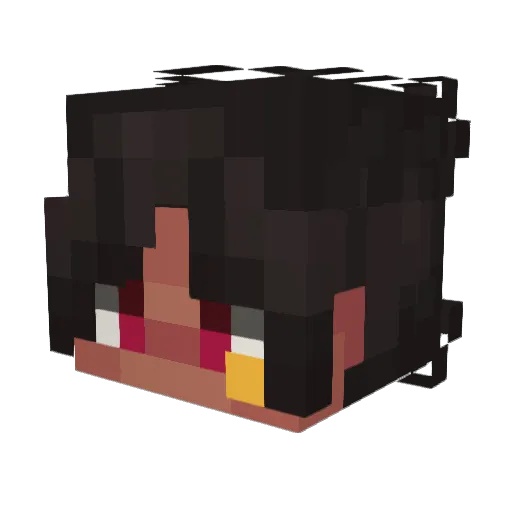 DycedUp Minecraft avatar head, 3D render