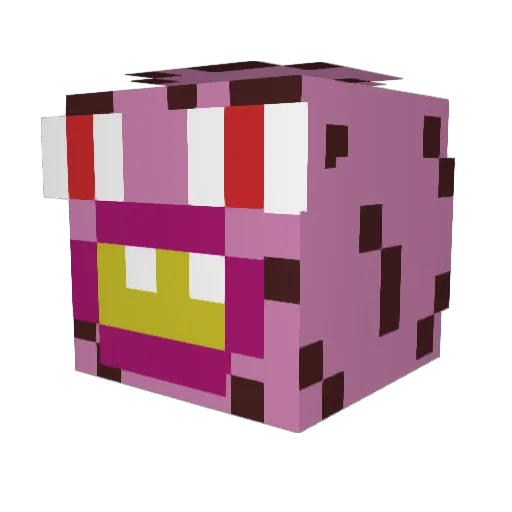 Dycelol Minecraft avatar head, 3D render