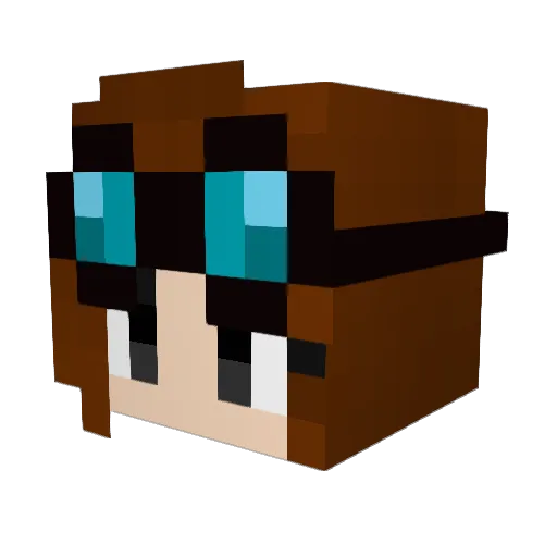DyeAticx Minecraft avatar head, 3D render