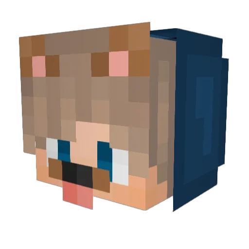 Dyewxrket Minecraft avatar head, 3D render