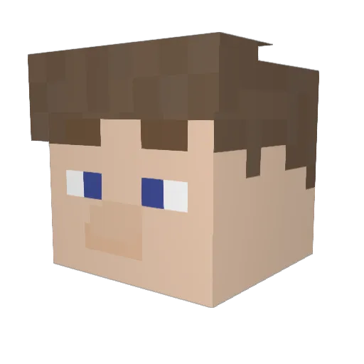 DygitalM Minecraft avatar head, 3D render