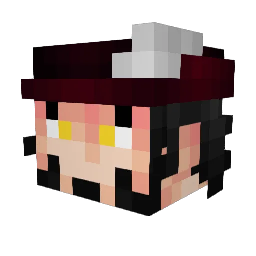 Dyiegoul Minecraft avatar head, 3D render