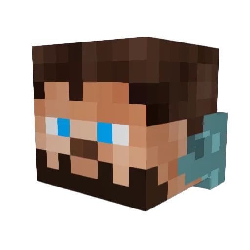 DyingFirst Minecraft avatar head, 3D render