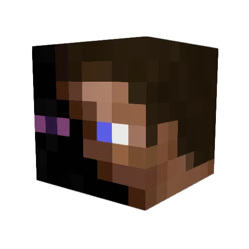 Dyjerun Minecraft avatar head, 3D render