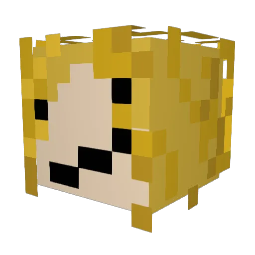 Dykie0 Minecraft avatar head, 3D render