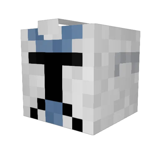 Dykotik Minecraft avatar head, 3D render