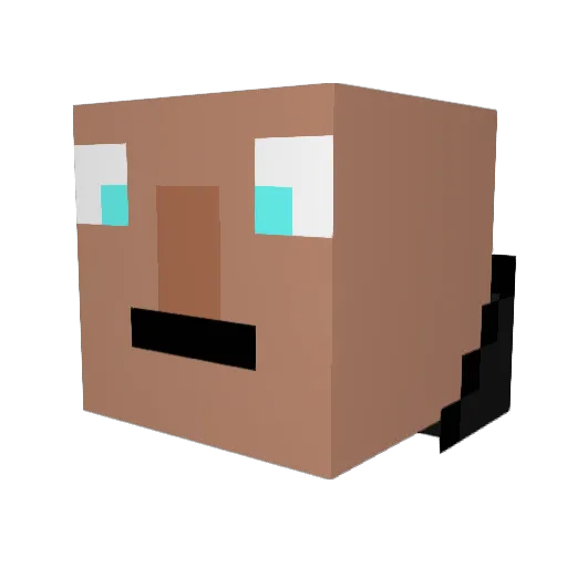 Dyl4noo Minecraft avatar head, 3D render