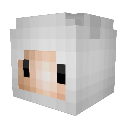 DylHed Minecraft avatar head, 3D render